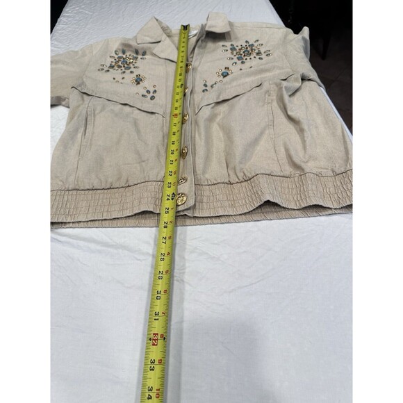 Vintage Southwestern Beaded Blazer Jacket Women S/M‎ Fringe Rhinestones Cowgirl - Picture 15 of 15